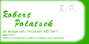 robert polatsek business card